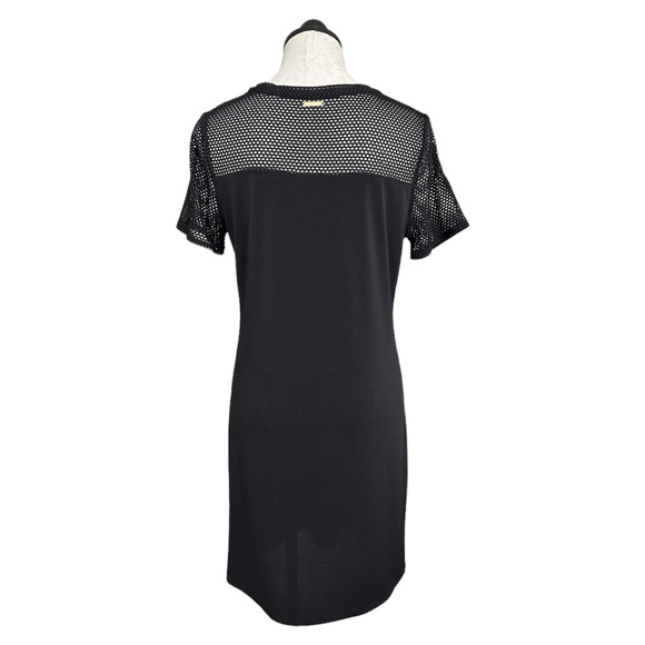 MICHAEL Michael Kors Mesh Top Shift Dress Stretch Short Sleeve Size Medium - Picture 4 of 12